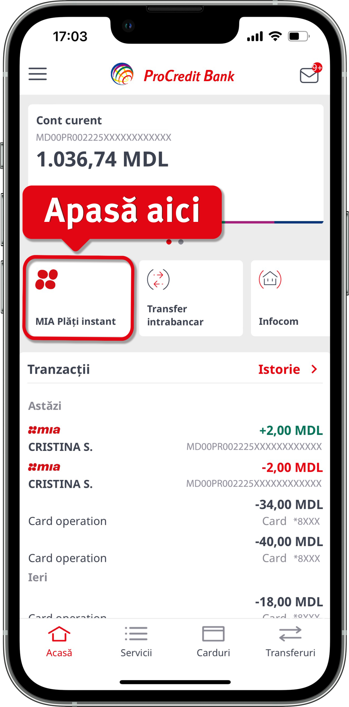 MIA pasul 1